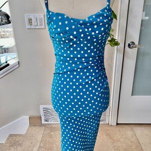 Stop Staring Turqouise Blue Million Dollar Baby Pin-Up Wiggle Pencil Dress XS